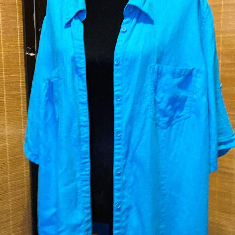 Cotton big shirt with matching  hombre long skirt.